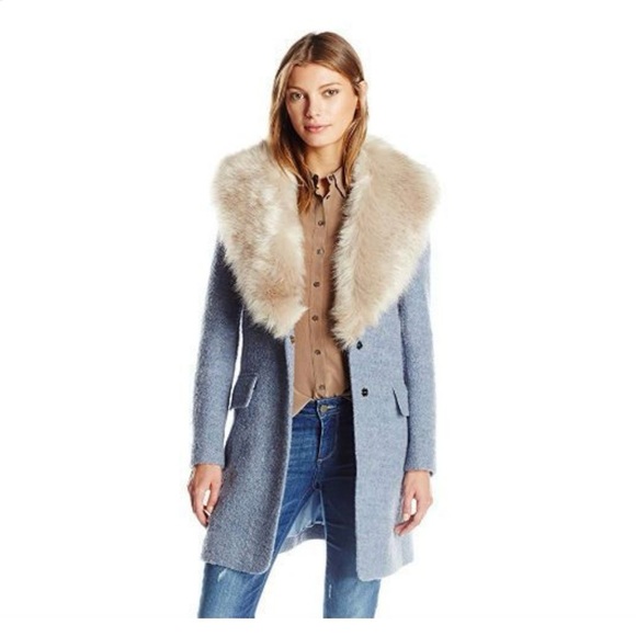 Badgley Mischka Jackets & Blazers - Belle Badgley Mischka The Holly Coat with Faux Fur Hood